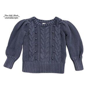 Baby Gap 3Y Blue Cable Knit Sweater
